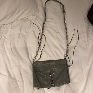 Green Rebecca minkoff mini Mac. green
